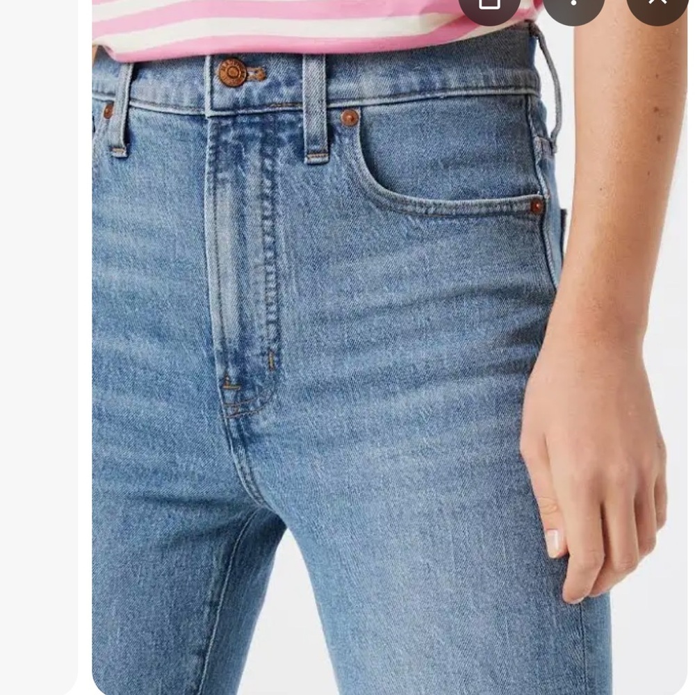 Madewell Women’s Perfect Vintage Jean High Rise Raw Hem Size 25 NWOT - Picture 3 of 16